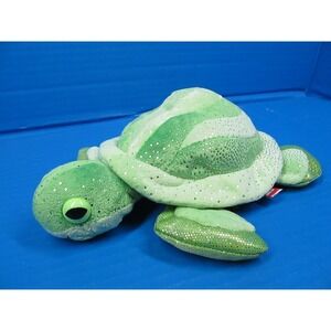 DOUGLAS Green TURTLE 9" Cuddle Toy Silver SPARKLE Plush Stuffed Animal Lovey Sea